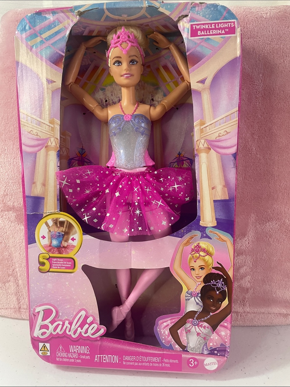 Barbie Pink Glitter Ballerina Doll - Barbie Twinkle Lights